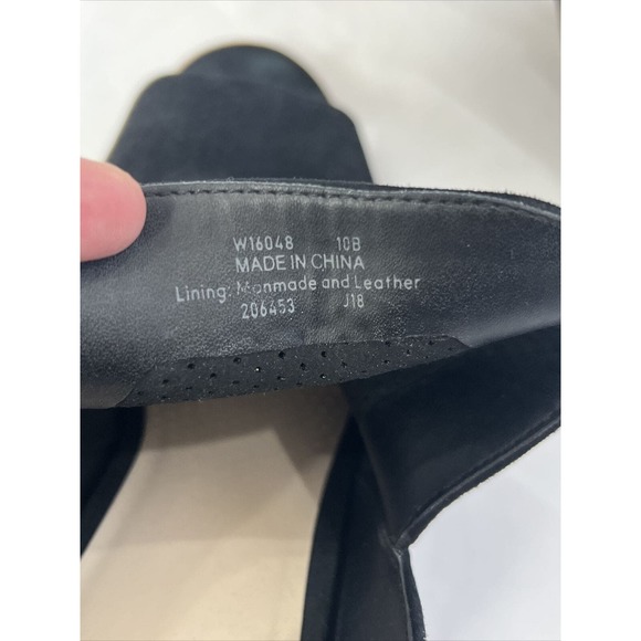 Cole Haan Callista Open Toe Sling Black Suede Bootie Size 10B Sz 10 Peep Toe - Picture 6 of 14